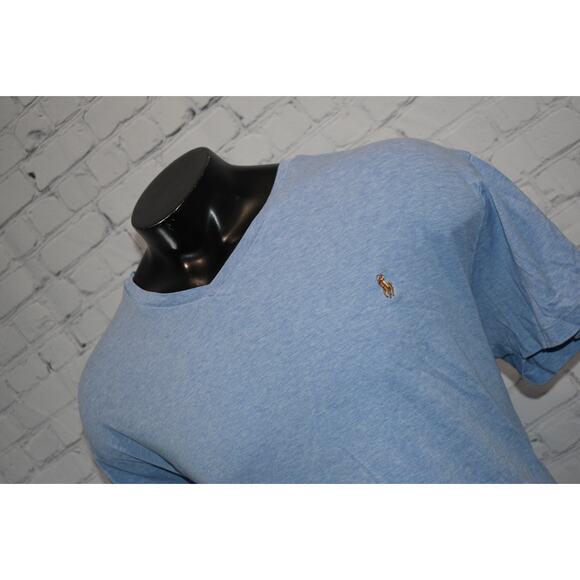 Polo Ralph Lauren T-Shirt Cotton Mens Size 2XB BIG Short Sleeve Cotton V-Neck - Picture 1 of 6